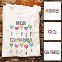 Personalized Mom Grandma Heart T Shirt AG21 30O36 thumb 1