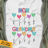 Personalized Mom Grandma Heart T Shirt AG21 30O36 thumb 1