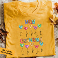 Personalized Mom Grandma Heart T Shirt AG21 30O36 thumb 1