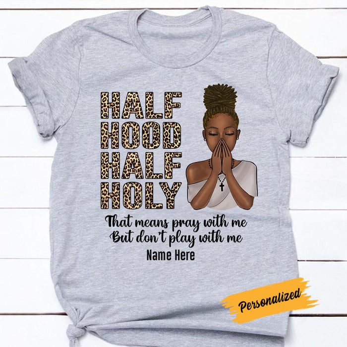 Personalized BWA Half Hood Half Holy T Shirt AG32 24O58 1