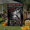 Personalized Halloween Skull Husband & Wife Flag JL232 95O34 1