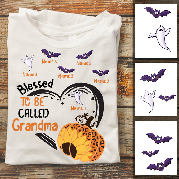Personalized Fall Halloween Grandma T Shirt AG25 26O34 1