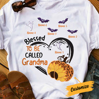 Personalized Fall Halloween Grandma T Shirt AG25 26O34 thumb 1