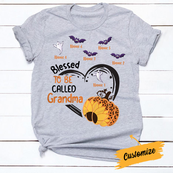 Personalized Fall Halloween Grandma T Shirt AG25 26O34 1