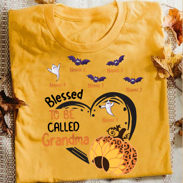 Personalized Fall Halloween Grandma T Shirt AG25 26O34 1