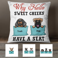 Personalized Dog Welcome Sweet Cheeks  Pillow SB242 95O57 (Insert Included) thumb 1