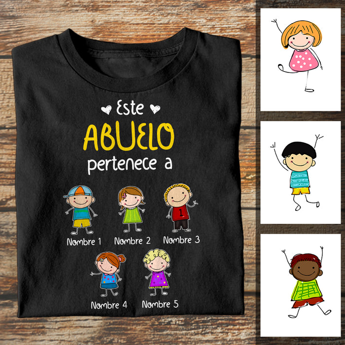 Personalized Abuelo Spanish Grandpa Belongs Shirt - Hoodie - Sweatshirt AG21 81O34 1