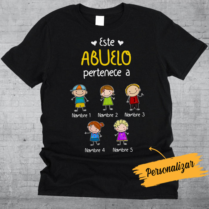 Personalized Abuelo Spanish Grandpa Belongs Shirt - Hoodie - Sweatshirt AG21 81O34 1