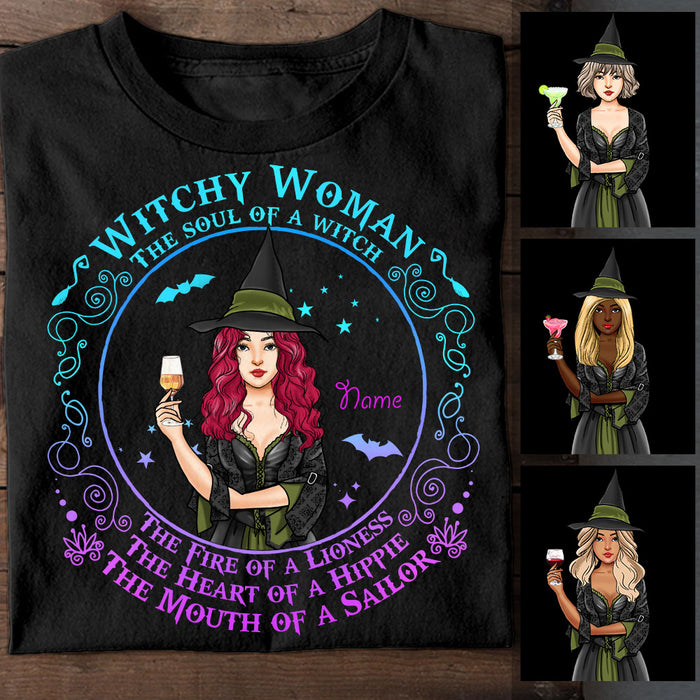 Personalized Witch Mom Halloween T Shirt AG44 24O58 1