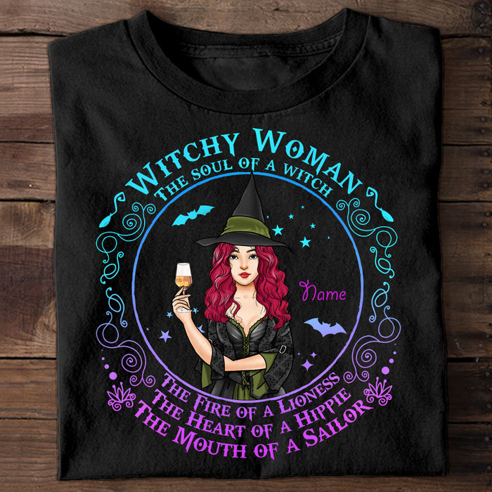 Personalized Witch Mom Halloween T Shirt AG44 24O58 1
