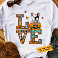 Personalized Dog Love Fall Halloween T Shirt AG34 95O58 thumb 1