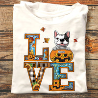 Personalized Dog Love Fall Halloween T Shirt AG34 95O58 thumb 1