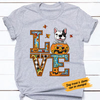 Personalized Dog Love Fall Halloween T Shirt AG34 95O58 thumb 1