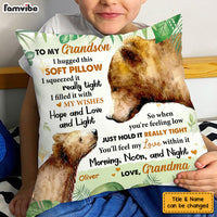 Personalized Gift For Grandson Bear Hug This Pillow 31444 thumb 1
