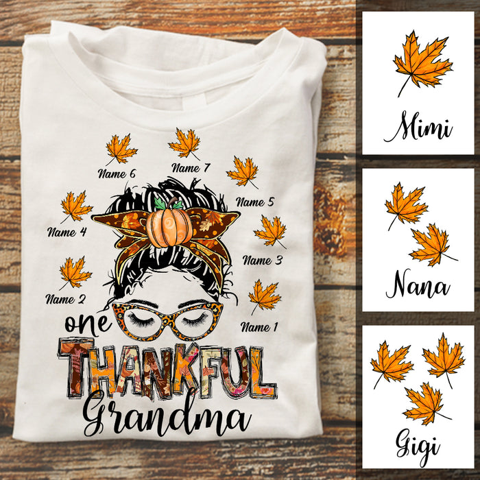 Personalized Fall Halloween Mom Grandma T Shirt AG31 26O34 1