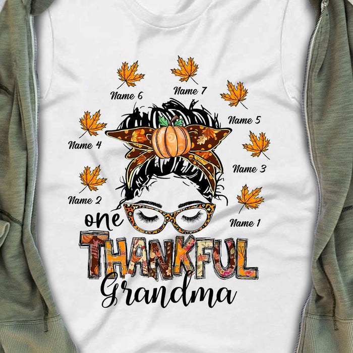 Personalized Fall Halloween Mom Grandma T Shirt AG31 26O34 1
