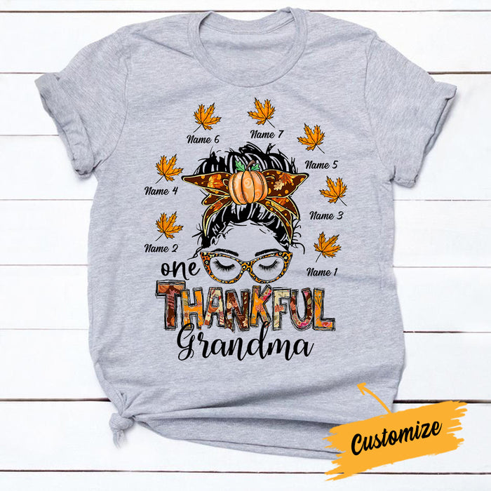Personalized Fall Halloween Mom Grandma T Shirt AG31 26O34 1