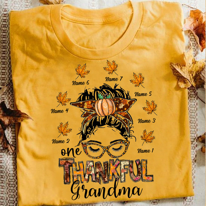 Personalized Fall Halloween Mom Grandma T Shirt AG31 26O34 1
