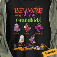 Personalized Grandkids Grandma Fall Halloween T Shirt AG33 95O34 thumb 1