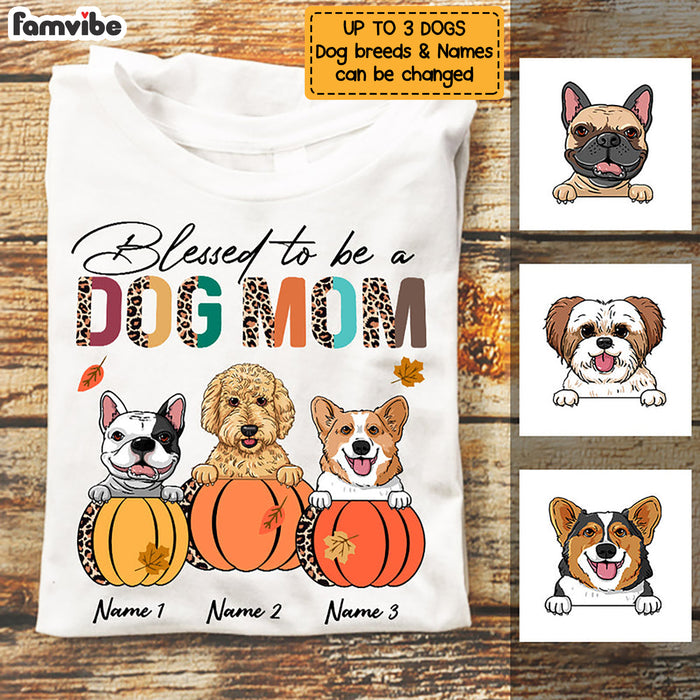 Personalized Fall Dog Mom T Shirt AG42 26O53 1