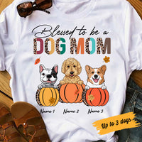 Personalized Fall Dog Mom T Shirt AG42 26O53 thumb 1