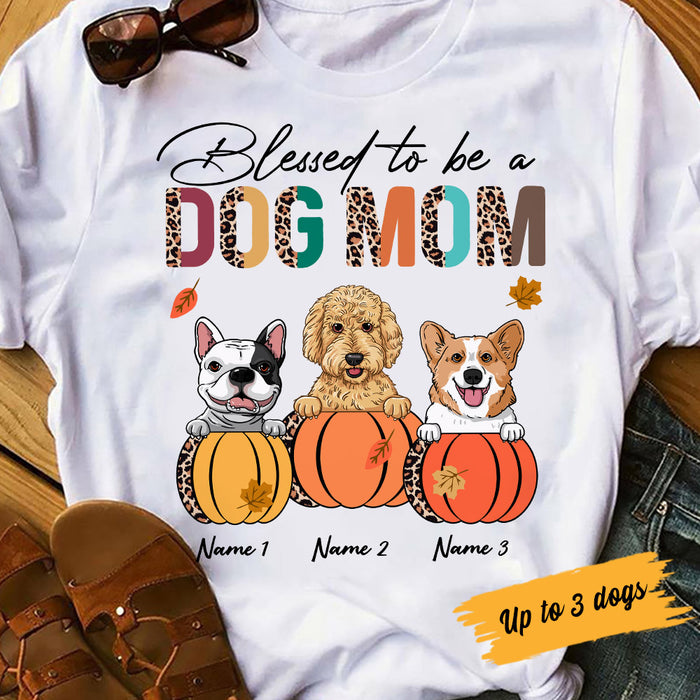 Personalized Fall Dog Mom T Shirt AG42 26O53 1