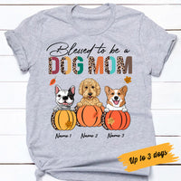 Personalized Fall Dog Mom T Shirt AG42 26O53 thumb 1