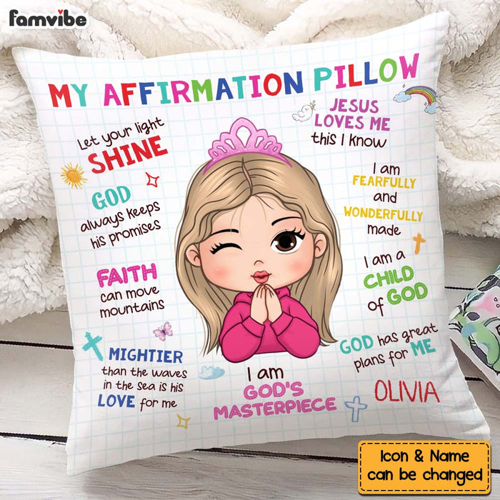 Personalized Gift For Granddaughter Christian Affirmation Pillow 30283 1