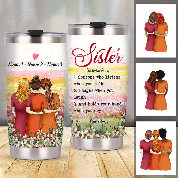 Personalized Friends Sister Steel Tumbler AG44 30O47 1