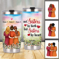 Personalized Friends Sisters By Heart Steel Tumbler AG49 24O47 thumb 1