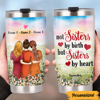 Personalized Friends Sisters By Heart Steel Tumbler AG49 24O47 thumb 1