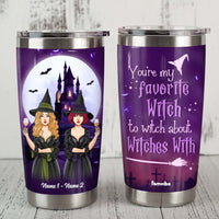 Personalized Halloween Witch Sisters Steel Tumbler AG45 26O58 thumb 1