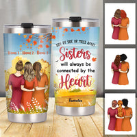 Personalized Fall Halloween Friends Sisters Steel Tumbler AG44 26O34 thumb 1