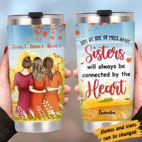 Personalized Fall Halloween Friends Sisters Steel Tumbler AG44 26O34 thumb 1