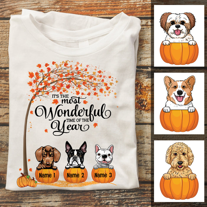 Personalized Fall Dog T Shirt AG43 26O34 1