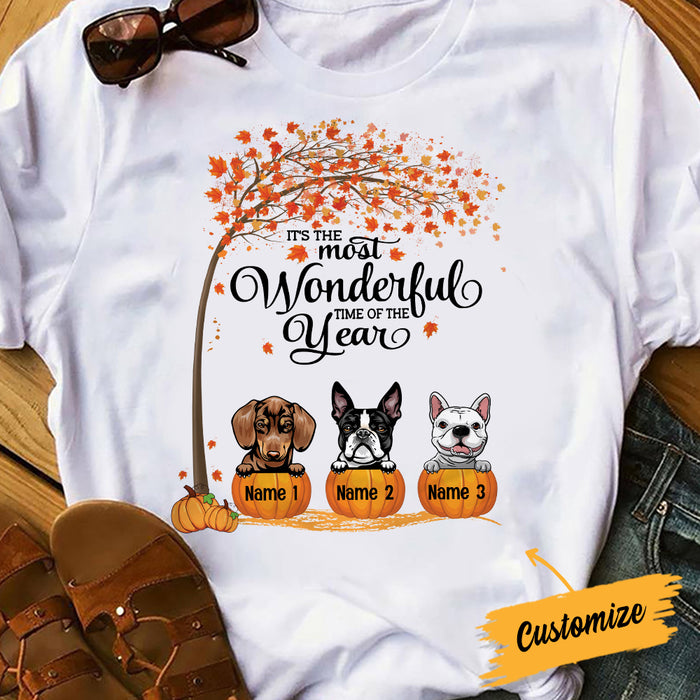 Personalized Fall Dog T Shirt AG43 26O34 1