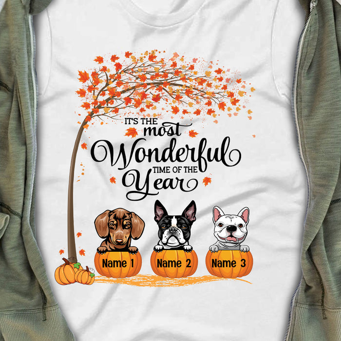 Personalized Fall Dog T Shirt AG43 26O34 1