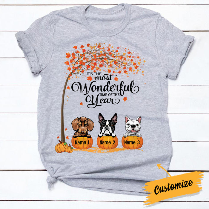 Personalized Fall Dog T Shirt AG43 26O34 1