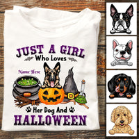 Personalized Dog Witch Halloween T Shirt AG44 95O47 thumb 1