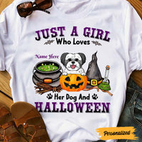 Personalized Dog Witch Halloween T Shirt AG44 95O47 thumb 1
