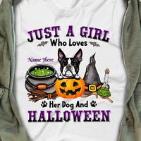 Personalized Dog Witch Halloween T Shirt AG44 95O47 thumb 1