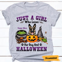 Personalized Dog Witch Halloween T Shirt AG44 95O47 thumb 1