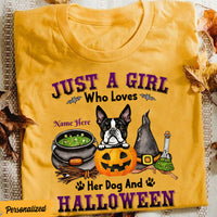 Personalized Dog Witch Halloween T Shirt AG44 95O47 thumb 1