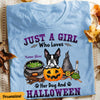 Personalized Dog Witch Halloween T Shirt AG44 95O47 1