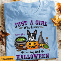 Personalized Dog Witch Halloween T Shirt AG44 95O47 thumb 1