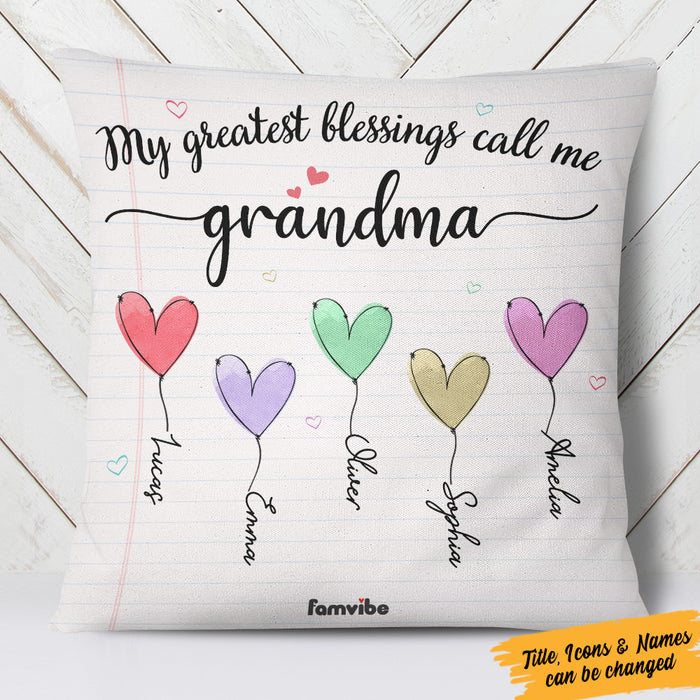 Personalized Mom Grandma Pillow AG47 26O36 (Insert Included) 1