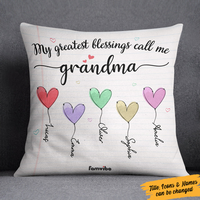 Personalized Mom Grandma Pillow AG47 26O36 (Insert Included) 1