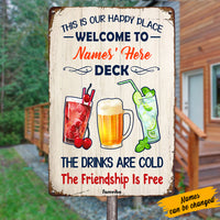Personalized Backyard Deck Gardening Drink Friendship Metal Sign AG61 65O57 thumb 1