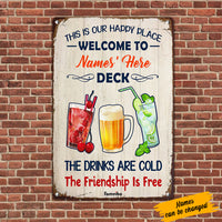 Personalized Backyard Deck Gardening Drink Friendship Metal Sign AG61 65O57 thumb 1