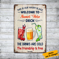 Personalized Backyard Deck Gardening Drink Friendship Metal Sign AG61 65O57 thumb 1